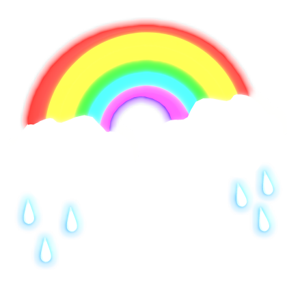 ♡ : [ GLOWING ] cute rainbow cloud clip emissive