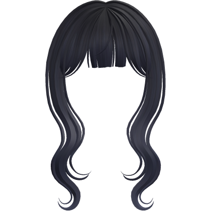 Long Wavy Bangs(Blue Black) Roblox item
