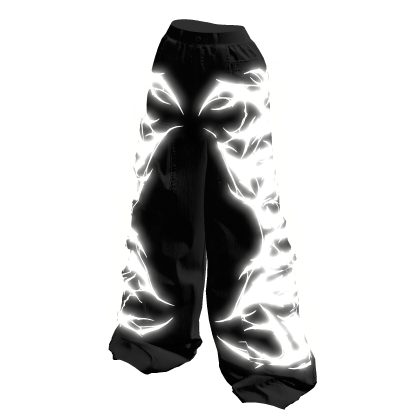 Glowing Emissive SVDDENLY Baggy Cargo Jeans Black