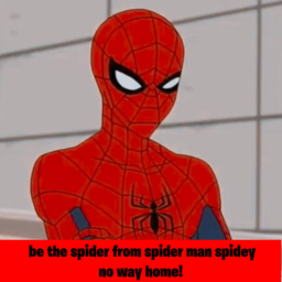 be the spider from spider man spidey no way home!