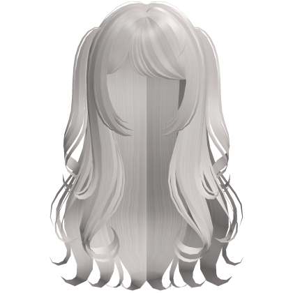 adorable wispy curly pigtails hair in ash blonde