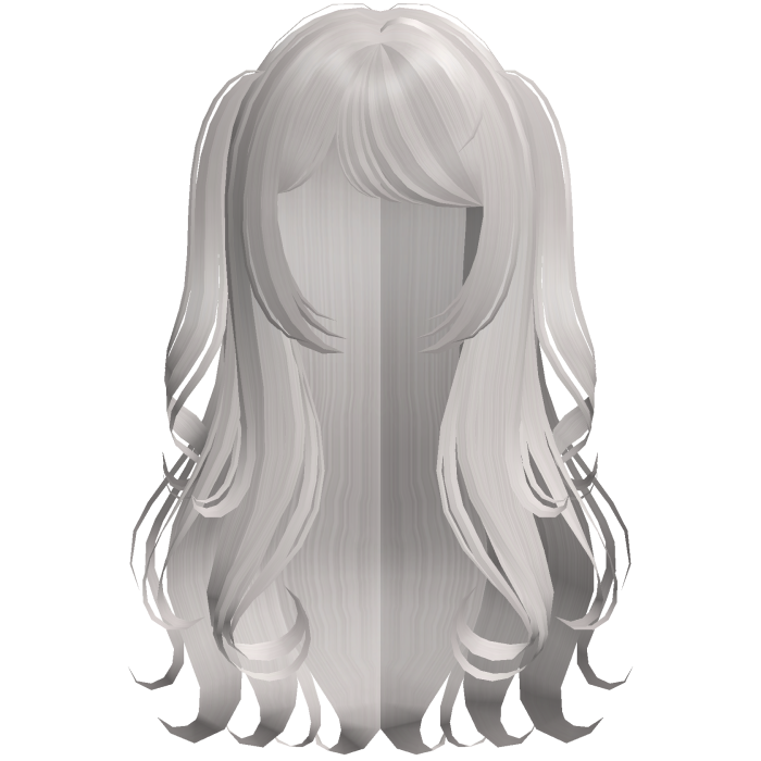 adorable wispy curly pigtails hair in ash blonde