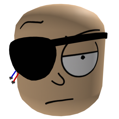evil morty head with eyepatch Roblox item