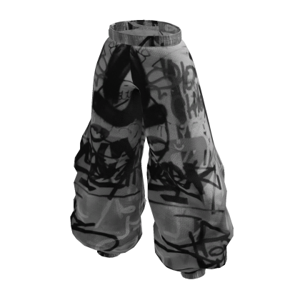 Paint Printed 🎨 Grey Black White Pants