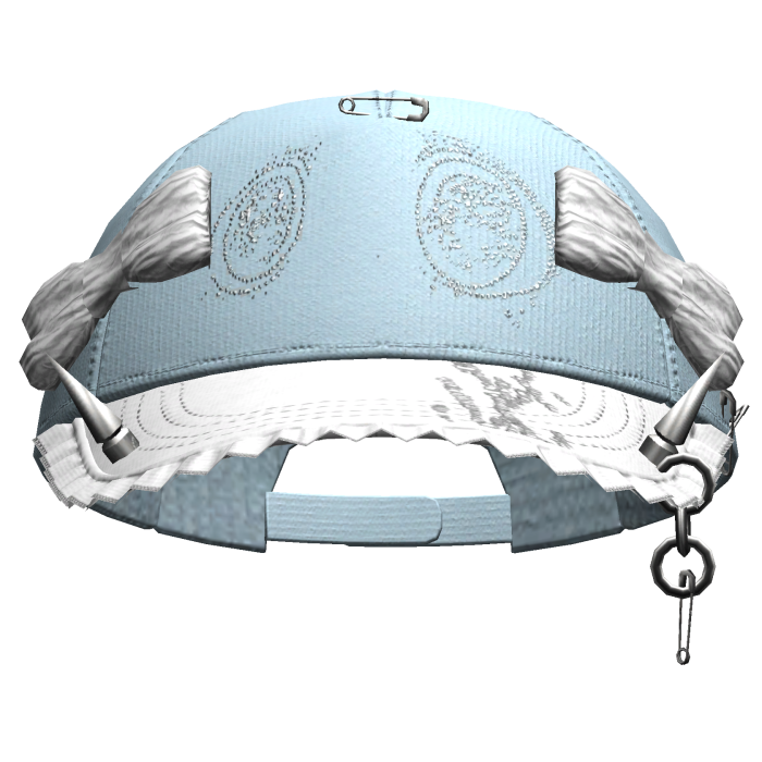 Grunge Anime Eyes Cap (Blue)