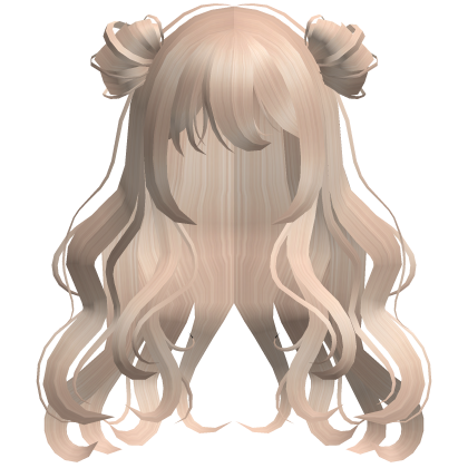 Cute Curly Space Buns (Blonde) Roblox item