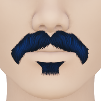 Macho Mustache Lips Blue thumbnail