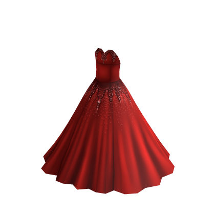 A-Line Ball Gown w Heart Neckline - Red thumbnail