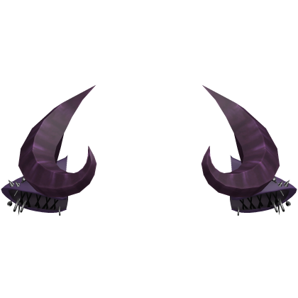 Purple Goth Punk Goat Sheep Horns Pierced Ears Roblox item