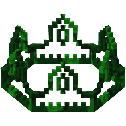 Viridian Green 8-Bit Royal Crown Outline (Addon) Roblox item