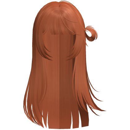 cute wispy windy shoujo bun hair in ginger