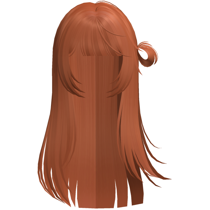 cute wispy windy shoujo bun hair in ginger