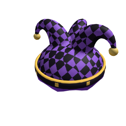 Midnight Harlequin Jester Hat