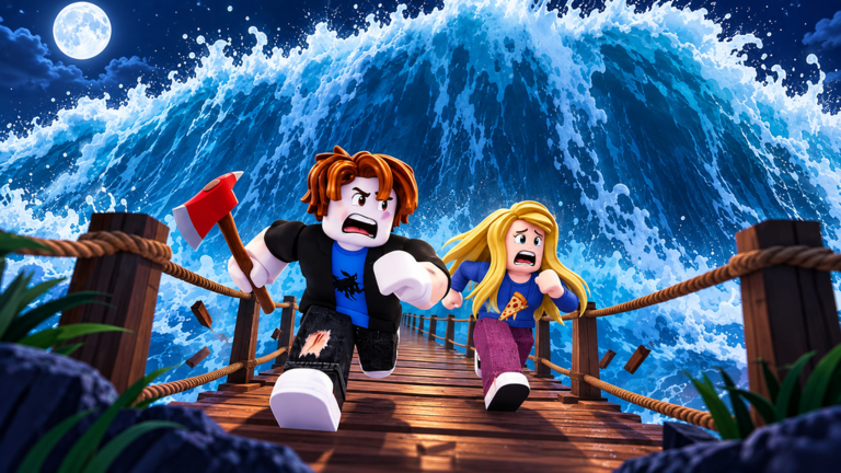 Survive Tsunami! [1-4 PLAYERS]🌊 artwork