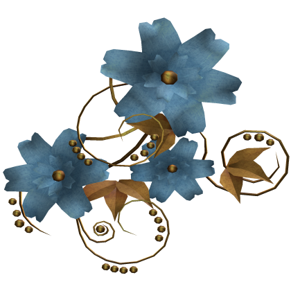 Light Blue & Gold Flower Aura 