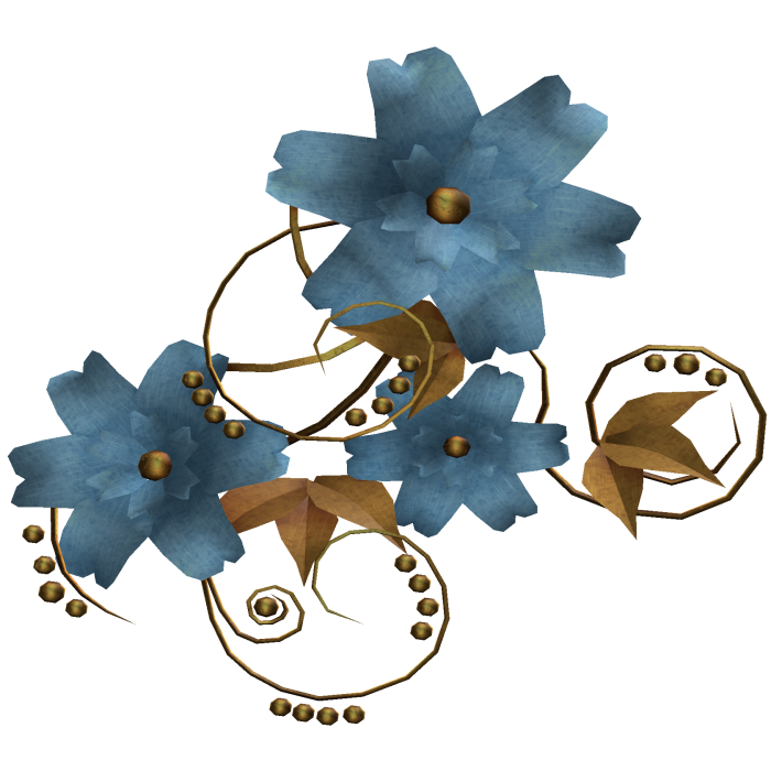 Light Blue & Gold Flower Aura 