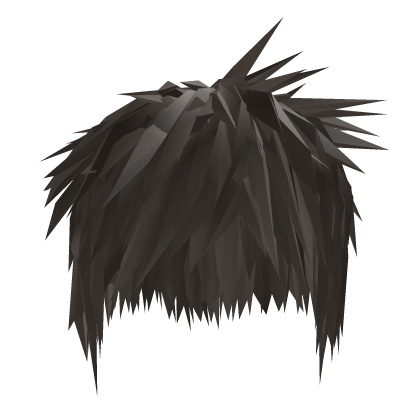 spiky anime emo scene messy boy hair in brown Roblox item