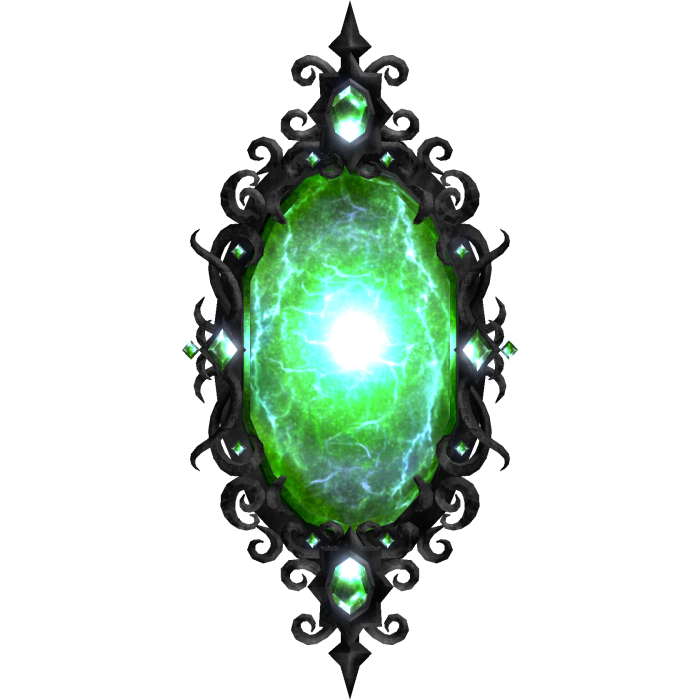 Glowing Halloween Green Gothic Portal (emissive)