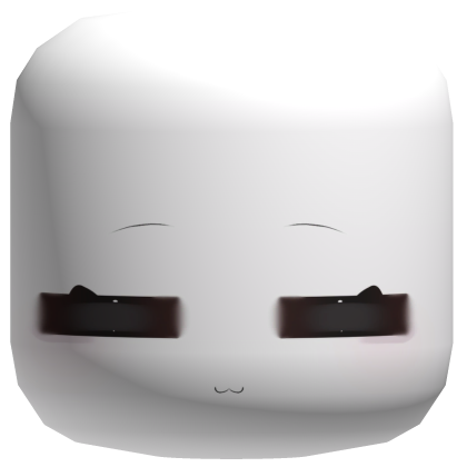 Cute Chill Sleepy Chibi Face Mask in White Roblox item