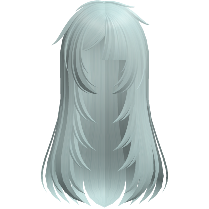🖤 layered messy fallen angel hair in pastel blue