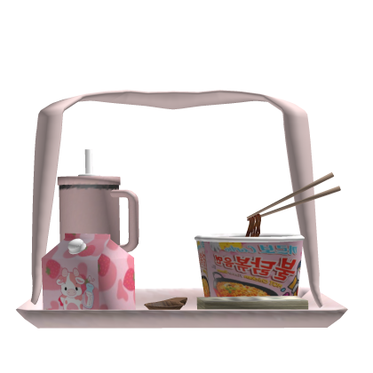Matching Korean Buldak Pink Ramen Tray