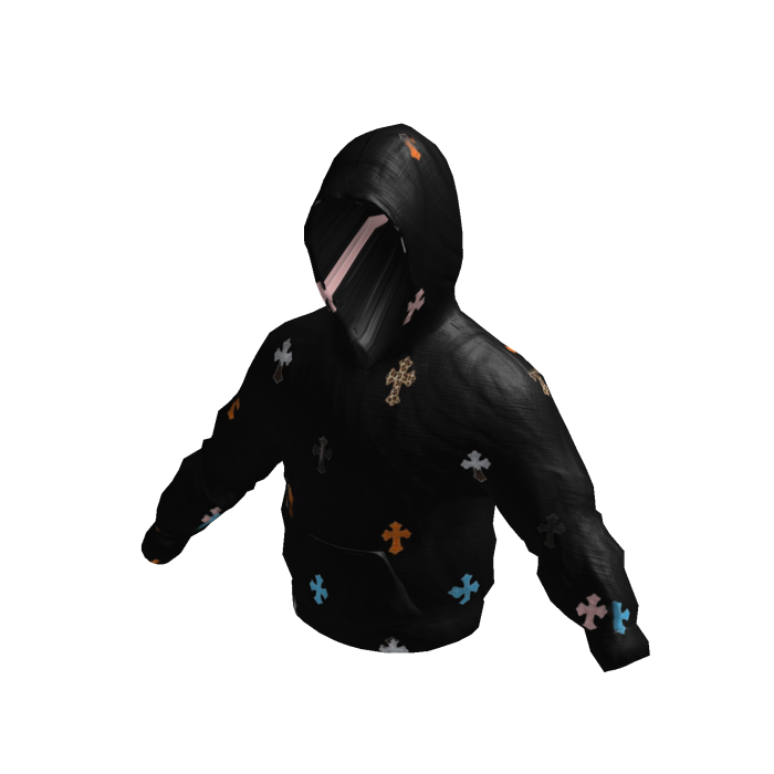Black Cross Patch Hoodie