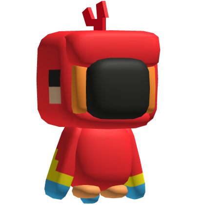 Red Parrot Pixel Plushie Backpack