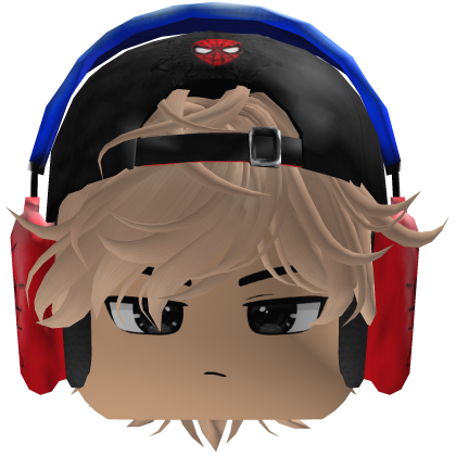 Spiderman Cap w/ Headphones Emo Boy Head and Hair