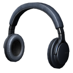 blue y2k casual headphones