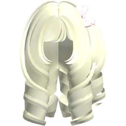 blonde kawaii dolly lolita curls w bow Roblox item