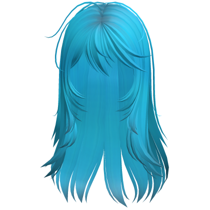 Wispy Rainy Day Messy Emo Hair Cyan Roblox item
