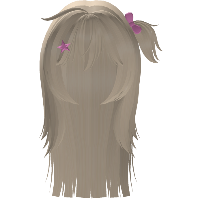 cute emo scene girl hair w/ star clip (blonde)