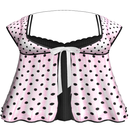 Cute Polka Top Gothic Doll Dress In Pink Black 3.0