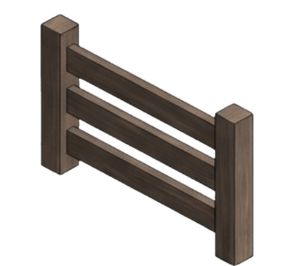 Wooden Fence Barrier preview 3