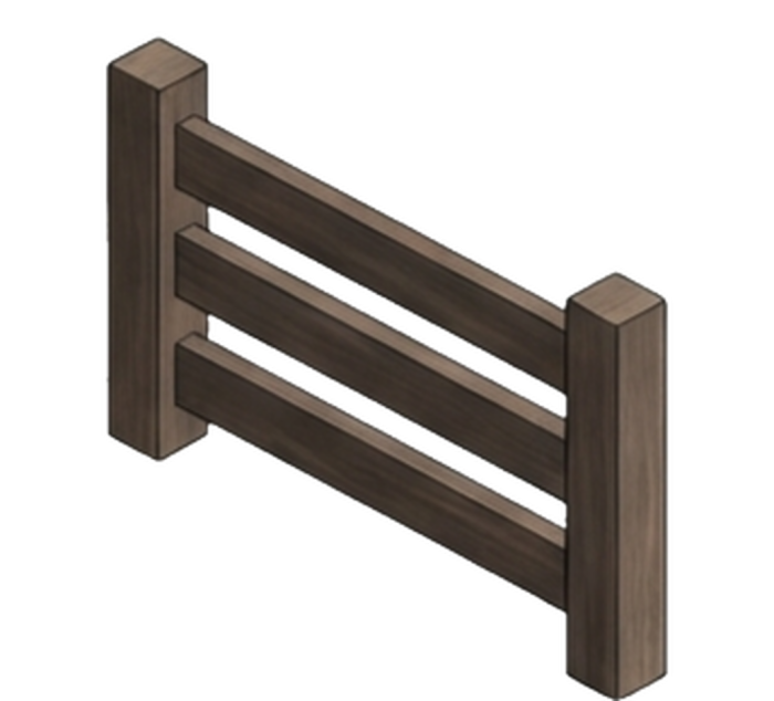 Wooden Fence Barrier preview 3
