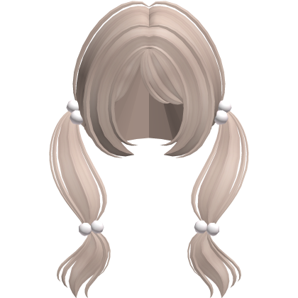adorable light brown coquette pigtails Roblox item