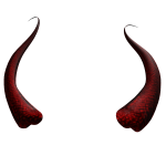 👹 Red Steel Dragon Horns