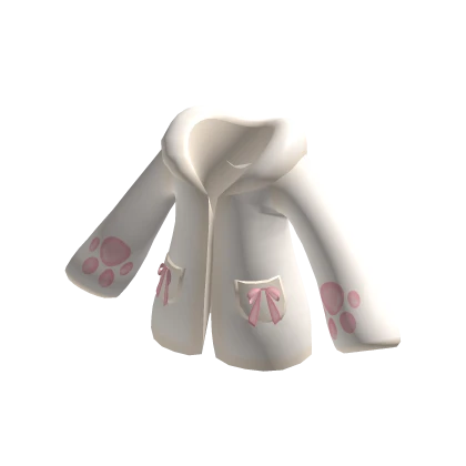 Adorable Cat Paw Oversized Hoodie in White Pink Roblox Item Rolimon s