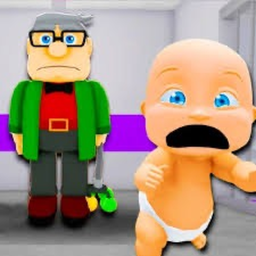 Escape Step Grandma Basement Scary Obby