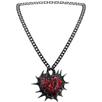 Black Thorn Crystal Necklace | Gothic Y2K Pendant Roblox item