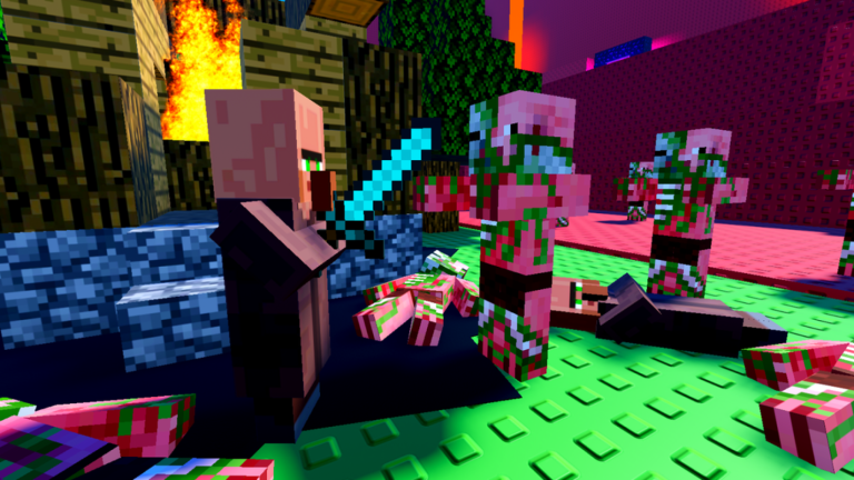 Village vs Zombie Pigman screenshot 2