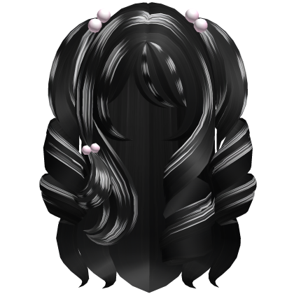 Cute Long Princess Curls In White Black Roblox item