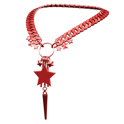 [NEW 🚨] Red Y2K Star Chained Necklace (3.0) Roblox item