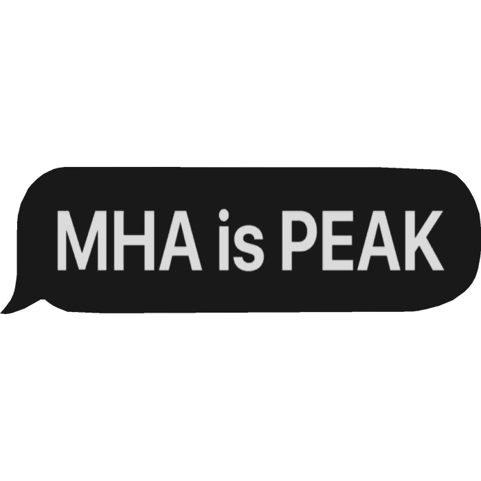 mha is peak my hero academia text