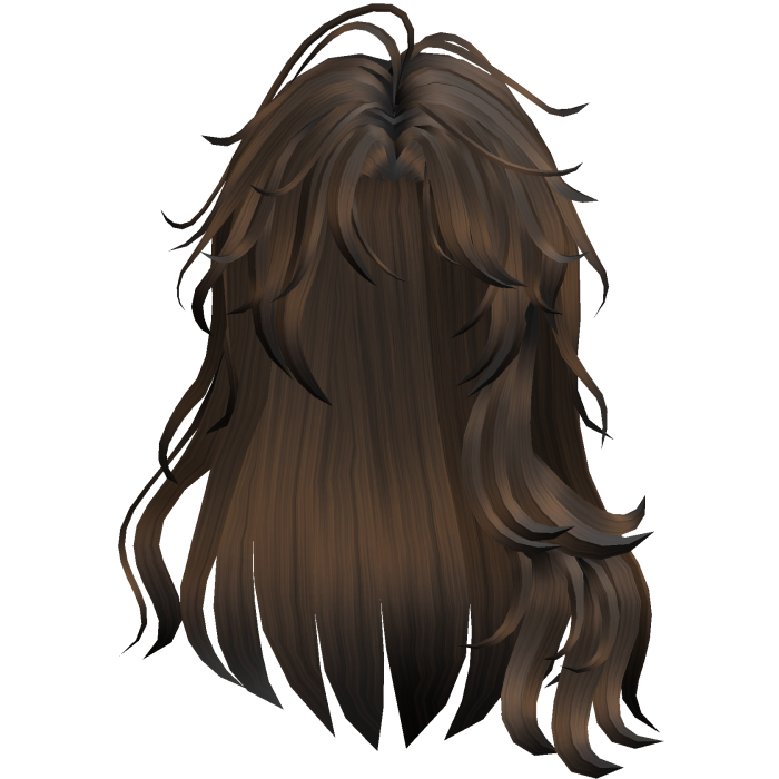 Long Wavy Side Part Hair - Brown