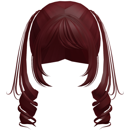 Cute Swirly Half-Up Pigtails (Red)