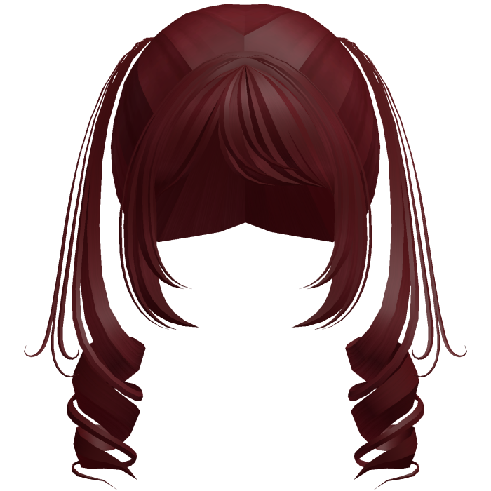 Cute Swirly Half-Up Pigtails (Red)
