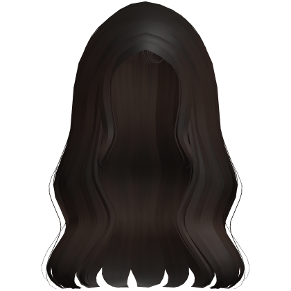 ۶ৎ | soft cute low wavy dark brown hair w edges Roblox item