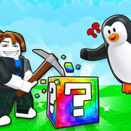 Break Lucky Blocks For Penguins🐧🧊⛏️