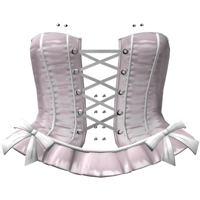 Pink Emo Moe Gothic Lace-Up Ruffle Corset